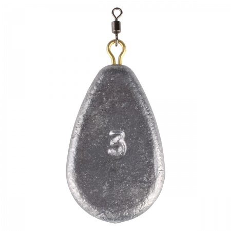 Груз плоская капля с вертлюгом 140 г Тонар( цена указана за упаковку, в количестве 20шт.)