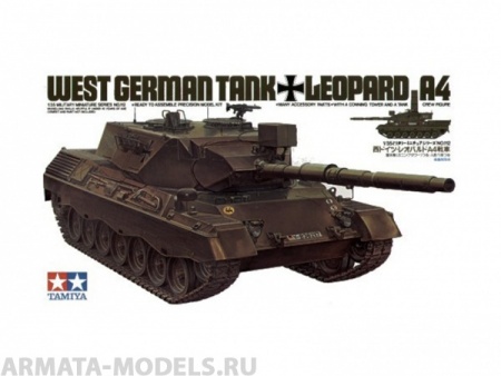 35112 Западно-германский танк Leopard А4 с 1 фигурой командира Tamiya