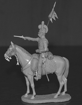 CHM-54370. Испанский 7-й кавалерийский полк (Уланы &amp;quot;La Mancha&amp;quot;), 1811-13 гг. 54 мм. Материал - смола.