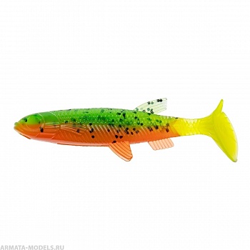 Виброхвост Nelma 3.15"/8 см Pepper Green & Orange LT 6шт. (HS-26-032) Helios