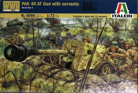 Набор фигурок 6096ИТ Пушка German PAK 40 AT Gun with servants Italeri