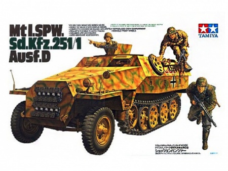 35195T Полугусеничный бронетранспортер Mtl.Spw Sd.Kfz.251/1 Ausf.D с 4 фигурами Tamiya