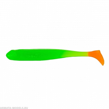 Виброхвост Jumbo 4,95"/12.5 см Lime & Orange 5шт. (HS-7-020) Helios