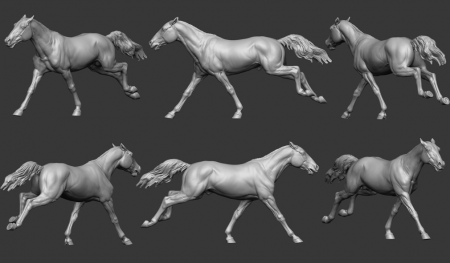 CHM-54225. Животные: Лошадь №18. 54 мм. Материал - смола. Chronos Miniatures