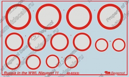 48023 Декаль Ньюпор-11 в ПМВ