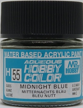 H055 Краска 10мл  MIDNIGHT BLUE