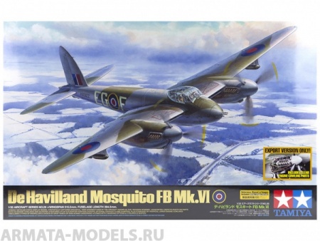 60326 Mosqito FB MK VI с набором фототравления, и подставкой Tamiya