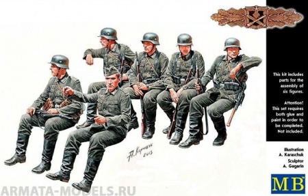 MB35137 Германская пехота на марше,2МВ, фигуры Master Box (MB)