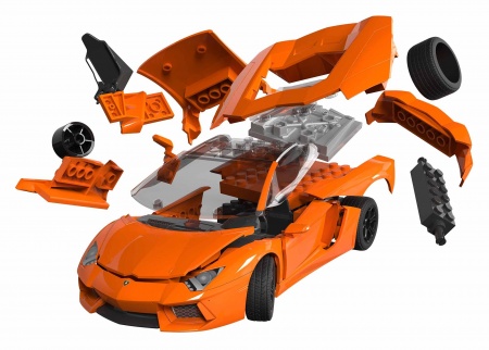 J6007 QUICKBUILD Lamborghini Aventador - Оранжевый Airfix