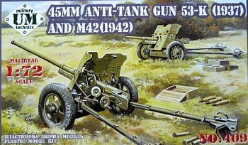45mm Antitank guns 53-K (1937) and M42 (1942)