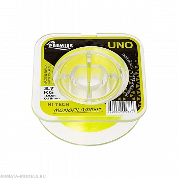 Леска UNO 0,18mm/100m F.Yellow Nylon PREMIER fishing (PR-U-Y-018-100)( цена указана за упаковку, в количестве 5шт.)