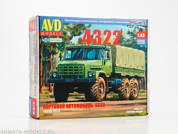 1399AVD Сборная модель УРАЛ-4322 бортовой с тентом