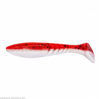 Виброхвост Slash 2,64"/6,7 см Red & White 10шт. (HS-19-003) Helios