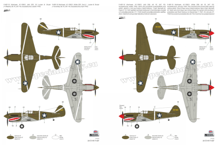 SH72149 P-40F Warhawk Guadalcanal Hawks Special Hobby