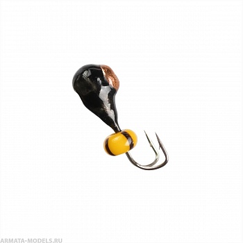 Мормышка вольф Капля с отв коза с корон + бис.3мм 0,45гр Cu (MW-K1230W-Cu) Helios( цена указана за упаковку, в количестве 10шт.)