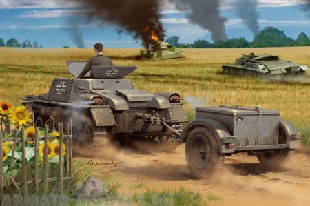 80146 Танк Munitionsschlepper auf Panzerkampfwagen I Ausf A with Ammo Trailer 1/35 Hobby Boss