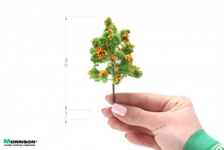 011dfr004 Фруктовое дерево д/макета (оранжевые плоды)