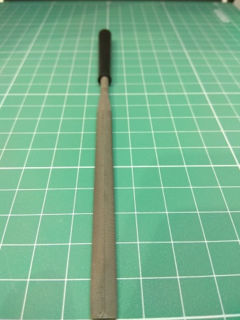 AMT021 Надфиль ромбический, мелкозернистый 160мм №2 с ручкой