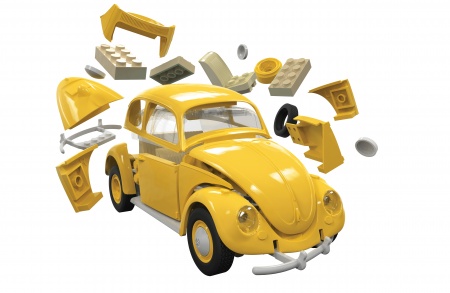 J6023 QUICKBUILD Beetle - Yellow Airfix