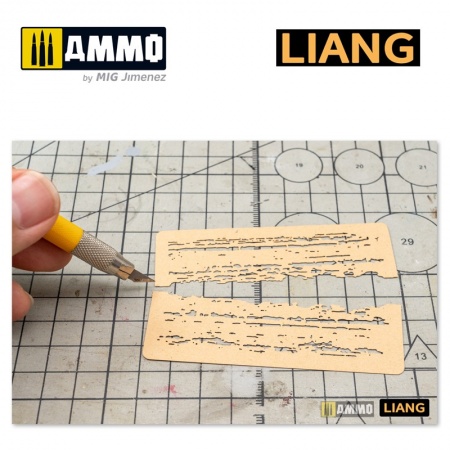 LIANG-0009 Набор трафаретов Chipping Effects Airbrush Stencils