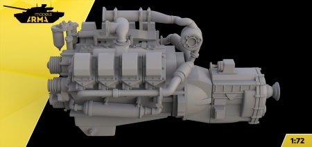 AM72458 Двигатель ЯМЗ Arma Models