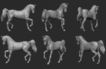 CHM-54141. Животные: Лошадь №5. 54 мм. Материал - смола. Chronos Miniatures