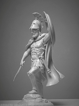 VD-54025(M). Греческий командир, 5 век до н.э. Материал - белый металл.