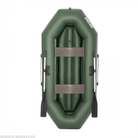 Лодка Бриз А260 надувное дно, зеленый Тонар