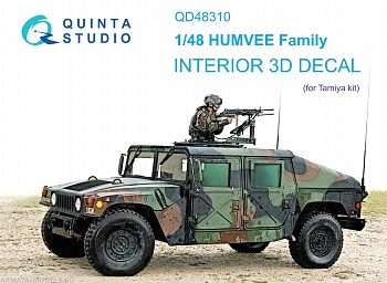 QD48310 3D Декаль интерьера кабины для семейства HUMVEE (Tamiya)