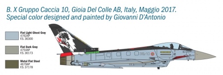 1406ИТ САМОЛЕТ EF-2000 100th Anniv.GRUPPI CACCIA Italeri