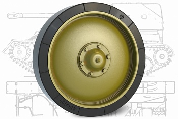 35257MIN Су-76 Комплект опорных катков (14шт+ запаска)