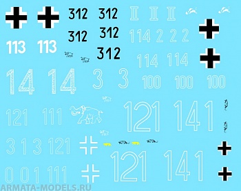 72027CD Декаль Pz  VI  Tiger I  -  Part I   501,502,505, sPzAbt 1/72