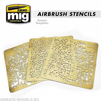 AMIG8035 Ammo Mig Трафареты для нанесения камуфляжа AIRBRUSH STENCILS AMIG8035 Ammo Mig Трафареты для нанесения камуфляжа AIRBRUSH STENCILS