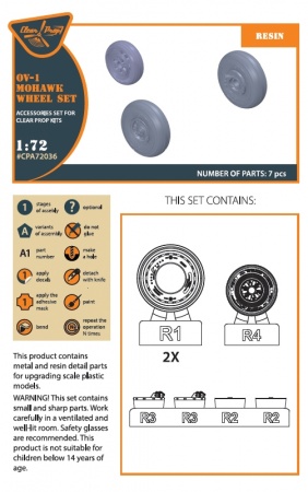 CPA72036 Колеса шасси OV-1 Grumman, Mohawk