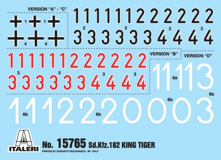 15765ИТ ТАНК Sd. Kfz.182 TIGER II Italeri