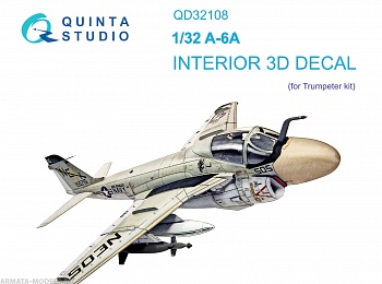 QD32108 3D Декаль интерьера кабины A-6A (Trumpeter)