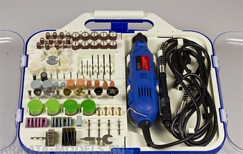 10371J Бормашина с гибким валом, 130 Вт, 8000-30000 об/мин. + набор расходных принадлежностей, 165 пред. 10371J Бормашина с гибким валом, 130 Вт, 8000-30000 об/мин. + набор расходных принадлежностей, 165 пред.