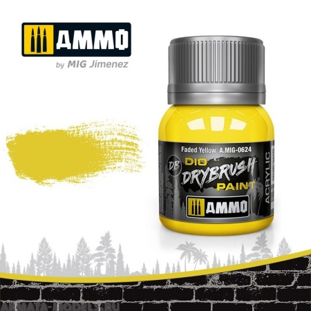 AMIG0624 Ammo Mig Краска акриловая DRYBRUSH  FADED YELLOW
