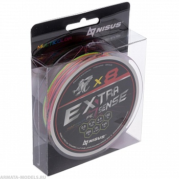 Шнур Extrasense X8 PE Multicolor 150m   0.8/14LB 0.16mm (N-ES-X8-0.8/14LB) NISUS Шнур Extrasense X8 PE Multicolor 150m   0.8/14LB 0.16mm (N-ES-X8-0.8/14LB) NISUS