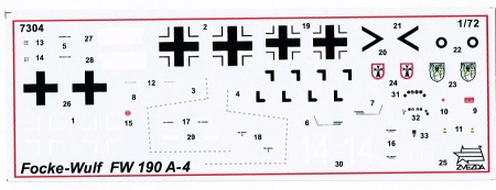 7304 Немецкий истребитель Фокке-Вульф FW-190 A4 Звезда