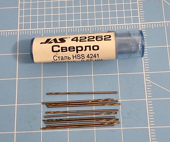 42262J Мини-сверло, диаметр   0,65 мм, HSS 4241, титановое покрытие, 10 шт./уп.