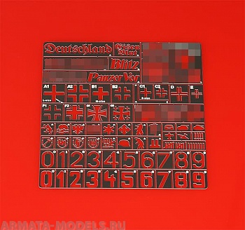 3801J Трафарет Опознавательные знаки армии Германии, 2 МВ 3801J Трафарет Опознавательные знаки армии Германии, 2 МВ