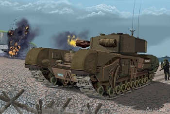 7327Д 1/72 Churchill Mk. III AVRE Combat Engine