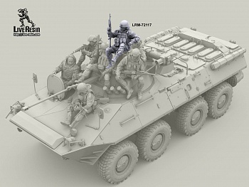 LRM72117 Современные Российские солдаты на броне БМП, Танка - автоматчик с подствольником, старший солдат