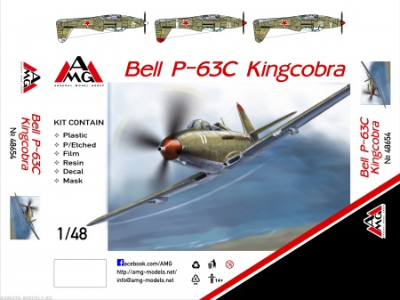 AMG48654 Истребитель Bell P-63C Kingcobra СССР AMG models