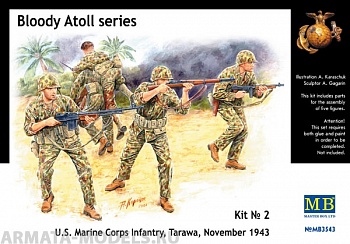 MB3543 Серия Кровавый Атолл Набор №2, Морская пехота MB3543 Серия Кровавый Атолл Набор №2, Морская пехота