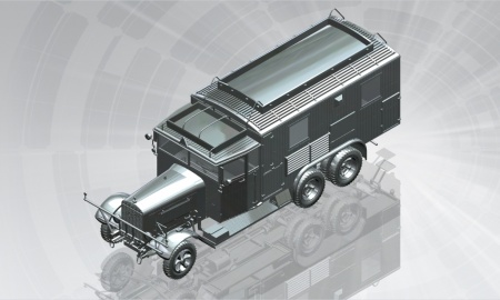 35467 Henschel 33 D1 Kfz.72, немецкая машина связи, 2МВ ICM