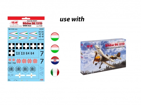 D3201 Декаль Bucker Bu 131D стран Оси ІІ МВ