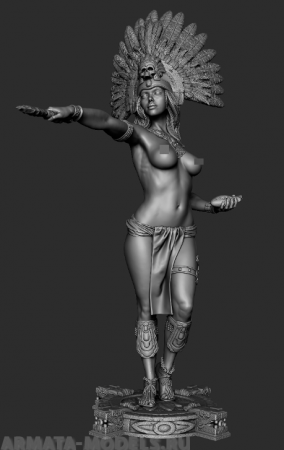 CHM-90.005. Миры Фэнтези: Жрица. 90 мм. Материал - смола. Chronos Miniatures