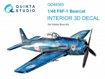 QD48365 3D Декаль интерьера кабины F8F-1 Bearcat (Hobby Boss)